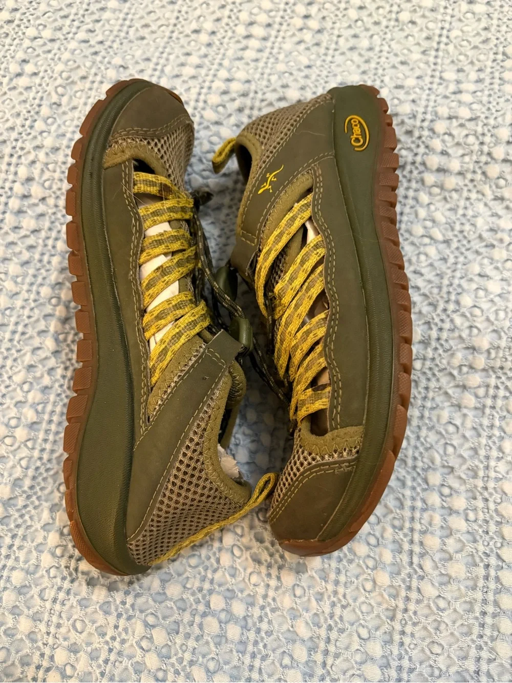 Chaco Kid Outcross 2 Olive Green Outdoor Sandal Water Shoes sz